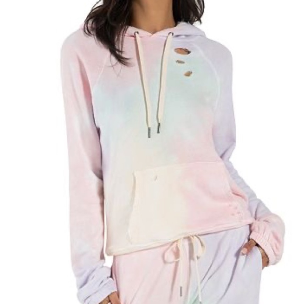 n:philanthropy Gamble Distressed Tie-Dye Hooded Sweatshirt